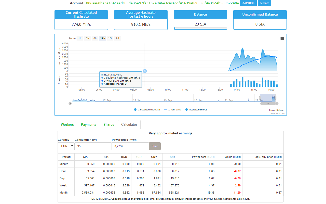 Nanopool Calculator Extension Preview image 2