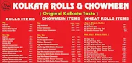 Kolkata Rolls & Chowmien menu 1