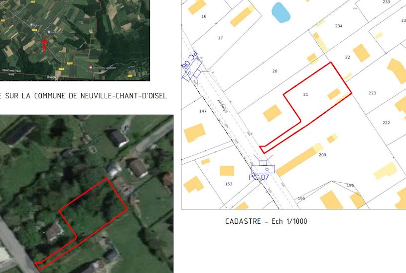  Vente Terrain à bâtir - 1 286m² à La Neuville-Chant-d'Oisel (76520) 