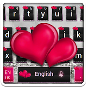 Red Heart Glitter Keyboard  Icon
