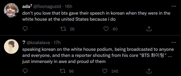 BTS white house speech twt