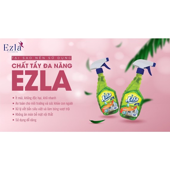 Nước Tẩy Rửa Đa Năng Ezla 500Ml, Dung Dịch Chất Tẩy Đa Năng Vòi Xịt 3 Chế Độ