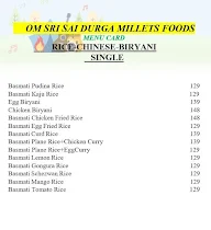 OM Sri Sai Durga Millets Foods menu 1