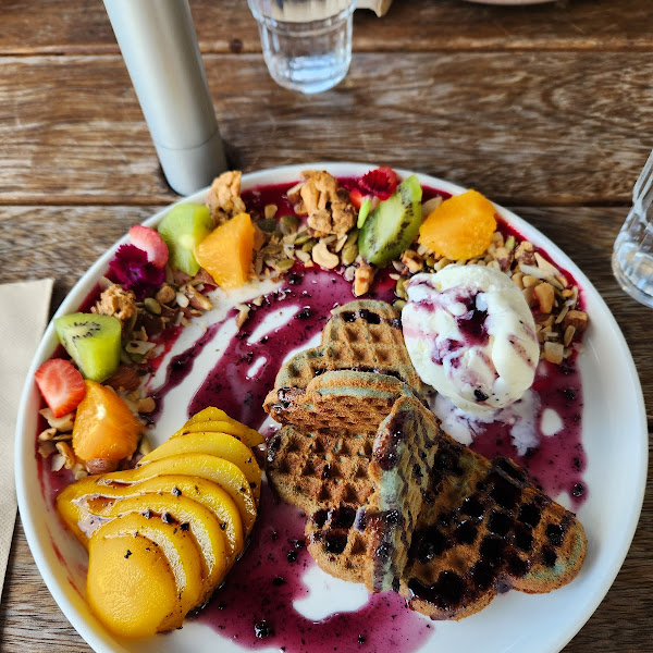 Gluten free blueberry waffles