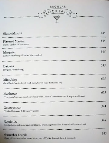 Laidback Cafe menu 