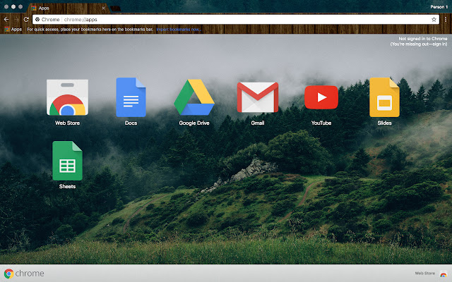 Misty Landscape Theme chrome extension