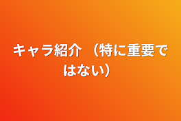 キャラ紹介 （特に重要ではない）