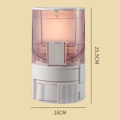 Cat and dog feeder dry and wet separation double layer can be stored anti-upset multi-functional feeding and drinking de