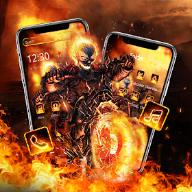 Flaming Skull Death Rider Theme Android Apps Appagg - death sound button for roblox android แอป appagg