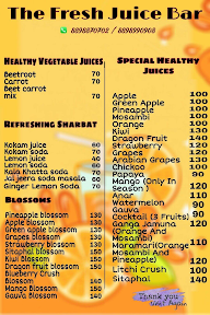 The Fresh Juice Bar menu 4