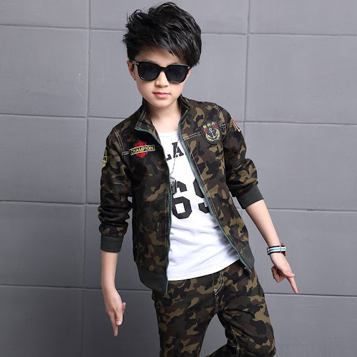 Title 2, Kids Camouflage Uniform Suit Military Sports Tw...