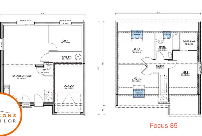  Vente Terrain + Maison - Terrain : 1 000m² - Maison : 85m² à Rigny (70100) 