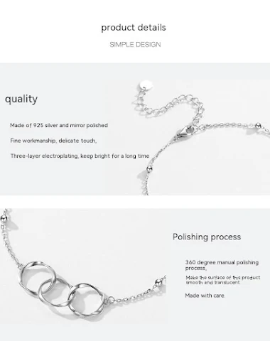 S925 Sterling Zilveren Armband met - 1