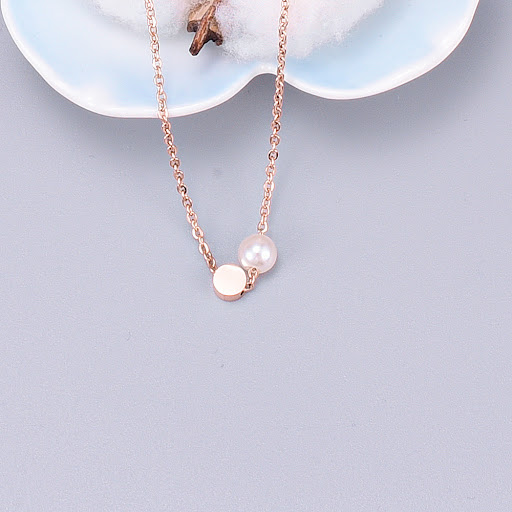 Title 7, Petit Collier Chaîne Clavicule Perle dAmour Ra...