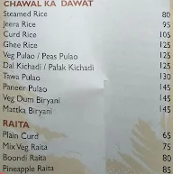 Saffron Udupi menu 2