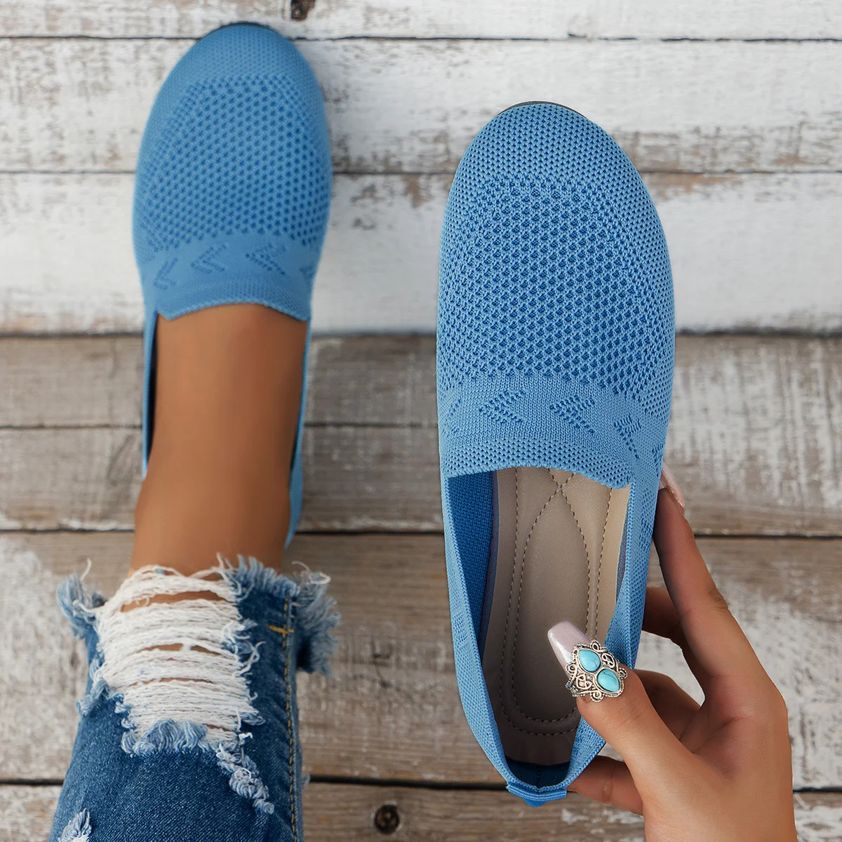 Title 15, Plus size casual damesschoenen met ronde neus e...