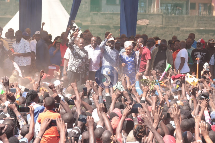 ODM leader Raila Odinga at Jacaranda grounds on January 29, 2023.