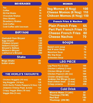 Hotel Zaki menu 1