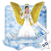 Beautiful Golden 3D Holly Angel Theme  Icon