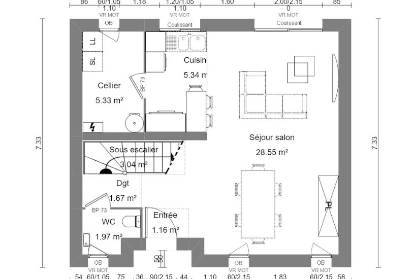  Vente Terrain + Maison - Terrain : 888m² - Maison : 80m² à Cambrai (59400) 