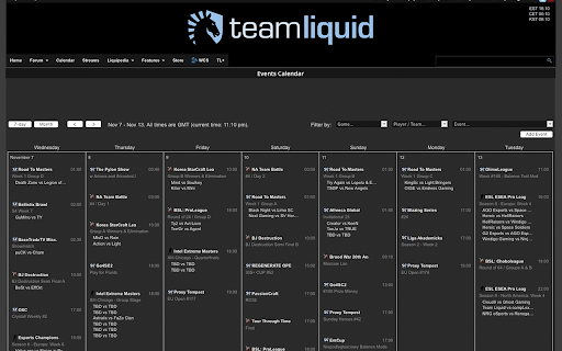 Teamliquid.net - Dark Theme