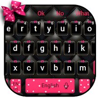 Beautiful Pink Bowknot Keyboard Theme