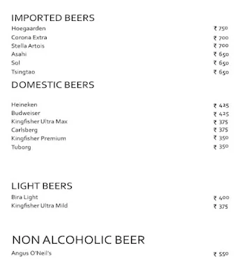 M-Bar menu 