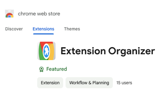 Extension Organizer