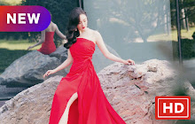 Yang Mi Red Dress Wallpapers Collection small promo image