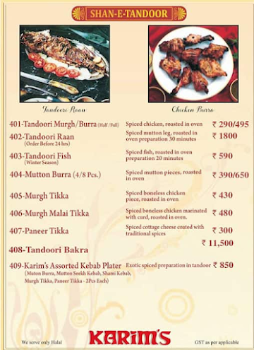 Karim's - Delhi 6 (Original From Jama Masjid) menu 