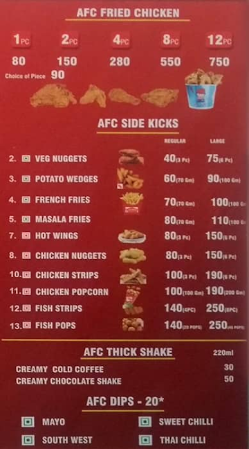 AFC menu 