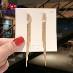 S925 Golden Long Tassel