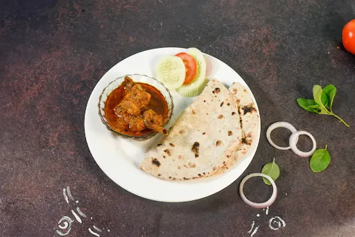 4 Haat Roti With Chicken Kosha [2 Pieces] And Salad