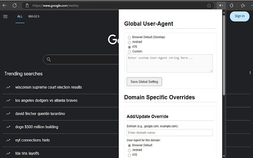 Mobile View Switcher