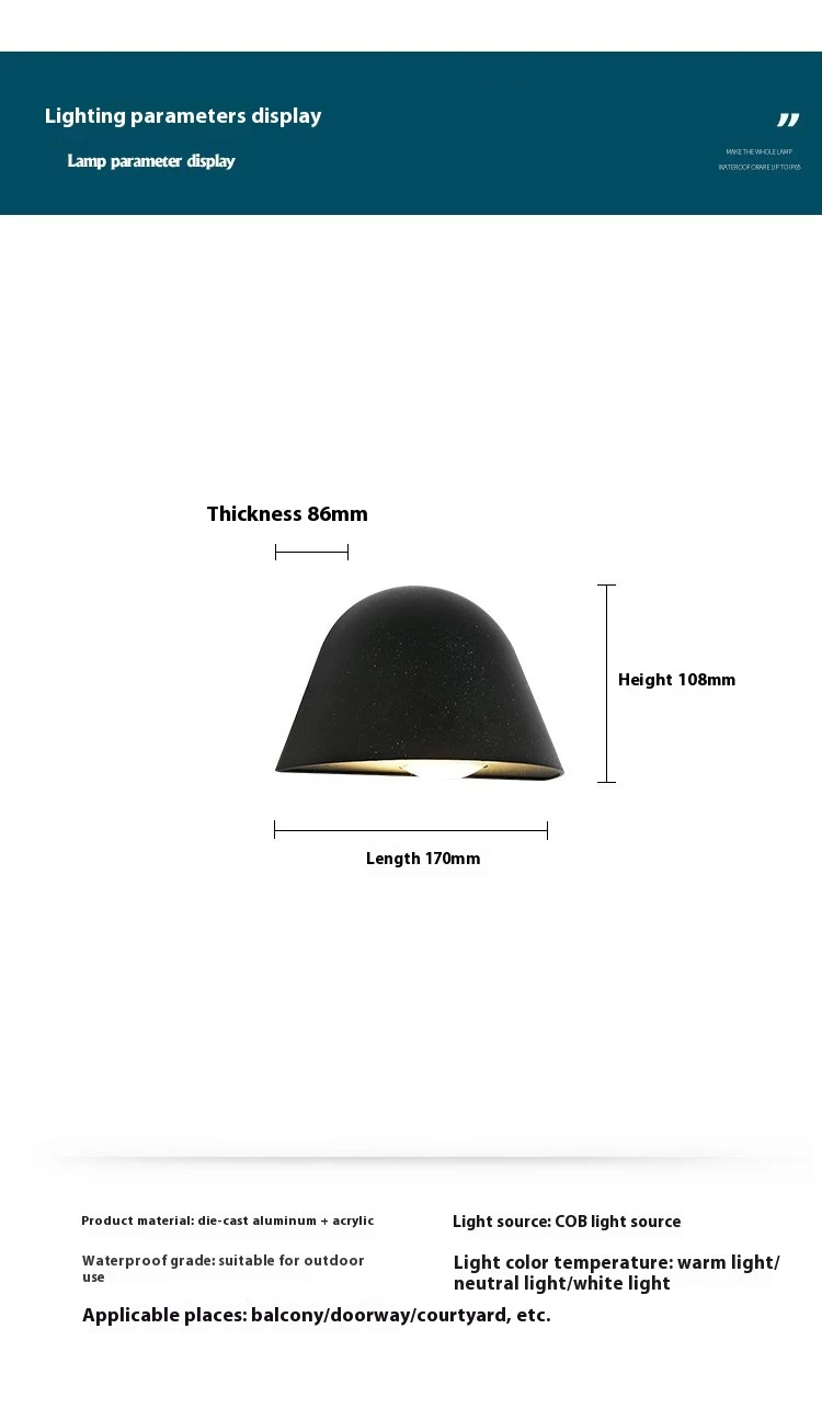 Title 6, Outdoor Waterproof Decorative Wall Lamp Enhance...