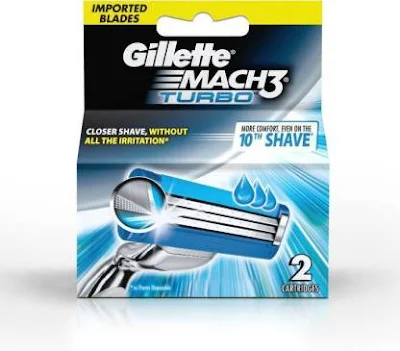 Gillette Mach3 Turbo Cartridges - 2 pcs