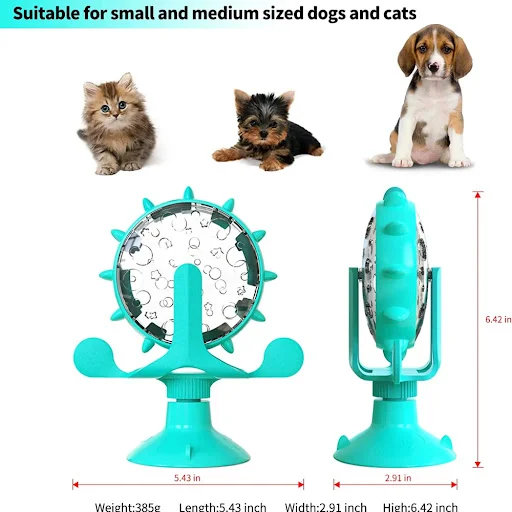 New Turntable Leaking Food Cat Toy Training Ball Exercise IQ Cat Feeder Kitten Toy Pet Toy Cat Food Feeder Ball Pet Pro