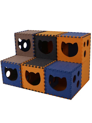 15 Color Cat Nests Tunnel Double Layer Wool Felt Luxury Villa For Pet Cat Dog Pussycat Safe House Casual Comfortable Int