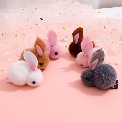 Title 10, Cute Lamb Hair Three-dimensional Rabbit Head Ro...