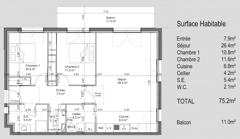 Vente appartement 3 pièces 75 m² à Plougonvelin (29217), 332 200 €