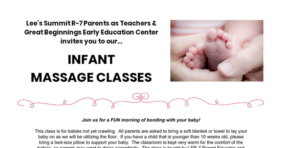 Infant Massage 12/13/19