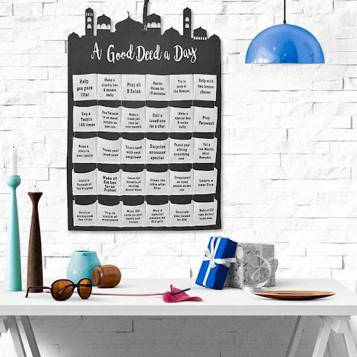 Title 3, Mubarak Eid Ramadan Fabric Wall Calendar. Celeb...