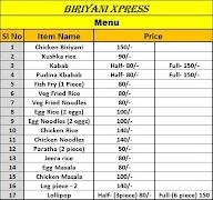 Biriyani Xpress menu 3