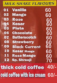 Shree Ji Ice Cream & Santosh Dairy menu 1