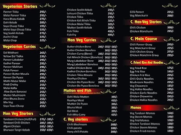 Happy Punjab menu 