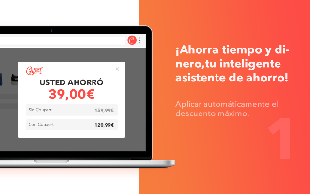 Coupert ES - Buscador de cupones & Cashback chrome extension