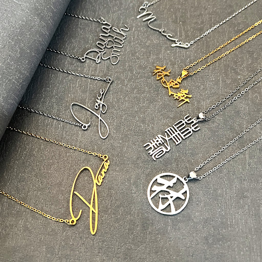 Title 2, S925 Sterling Silver English Name Letter Neckla...