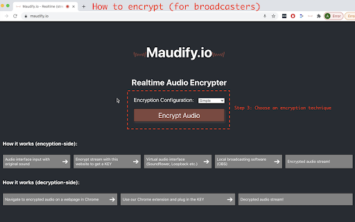 Maudify.io Audio Decrypter