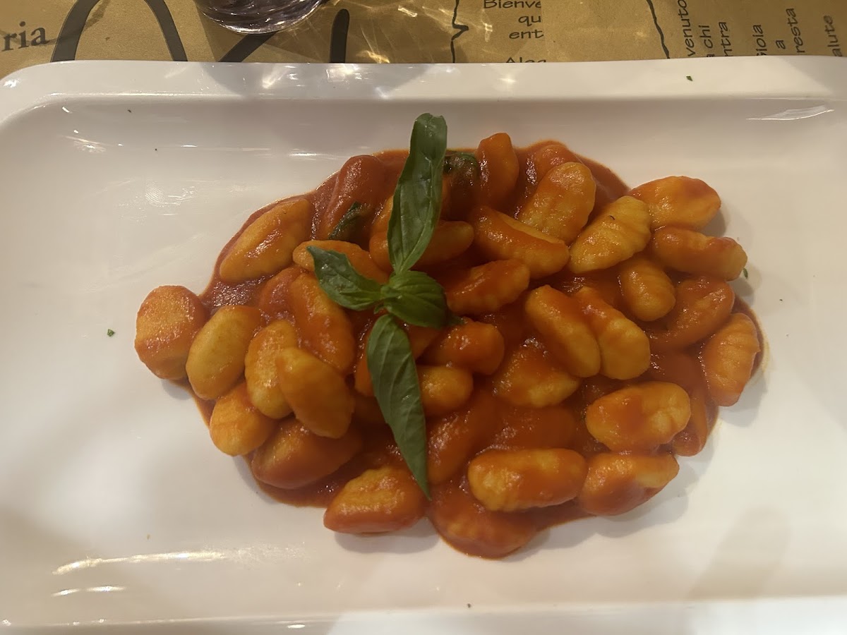 Tomato sauce gnocchi- they had 4 flavors you could choose from)