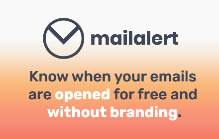 Free Email Tracking for Gmail - Mailalert Preview image 0